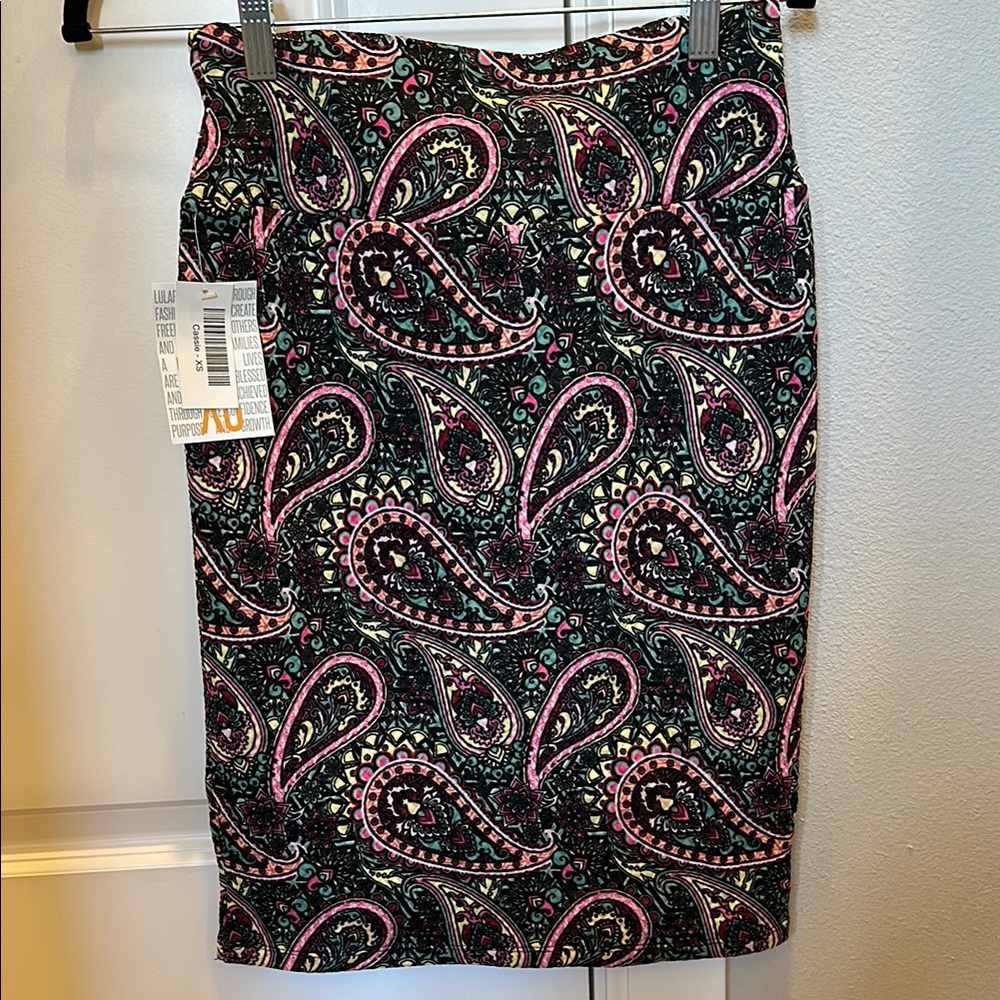 Lularoe Cassie Paisley Print Skirt - Multicolor